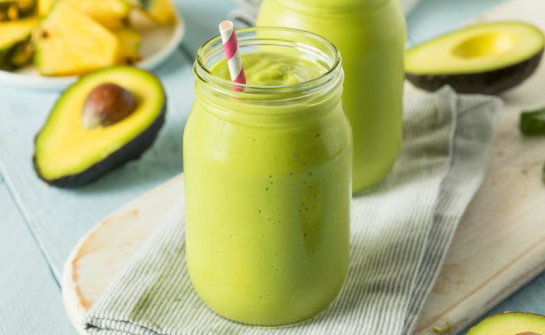 healthy avocado smoothie for breakfast