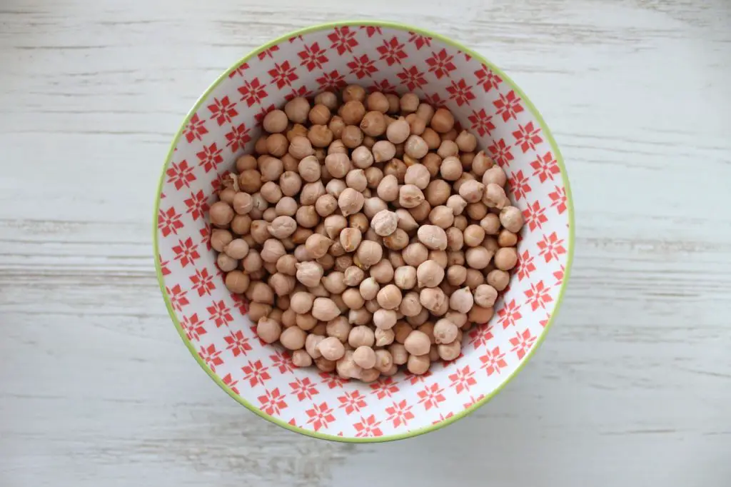 a bowl of chickpeas