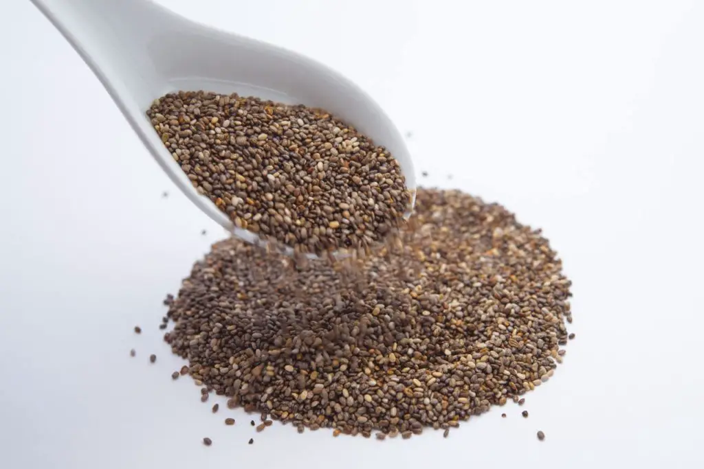 spoon of chia seeds