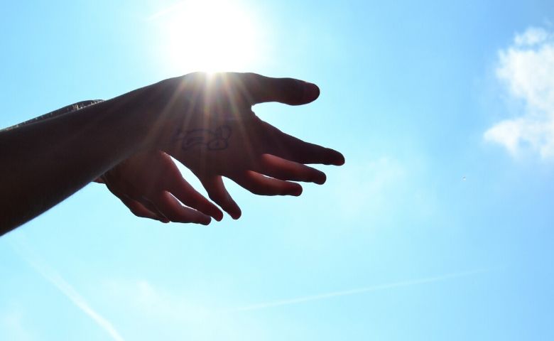 hands in sunshine