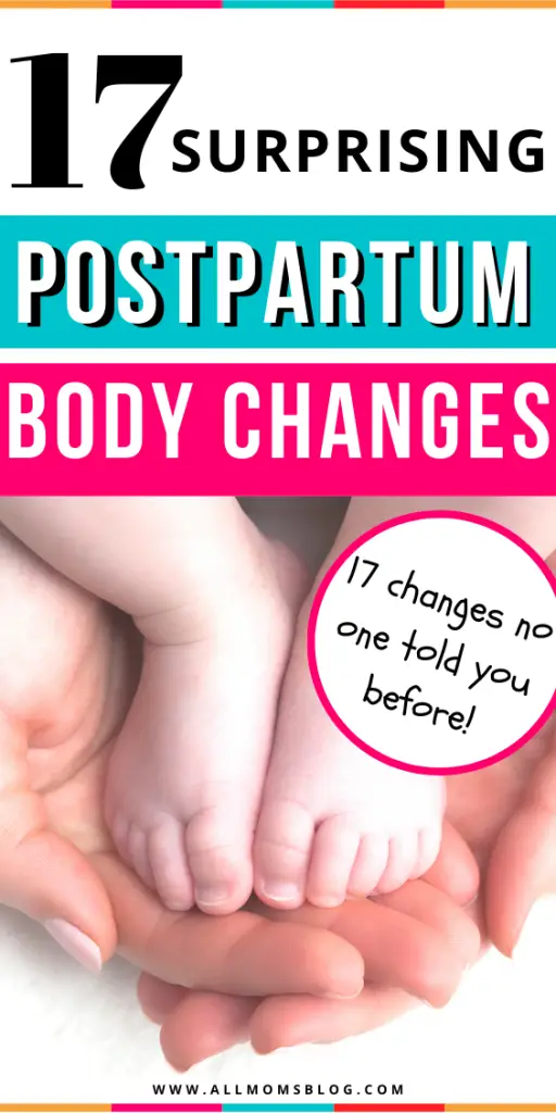 postpartum body changes. body changes after birth
