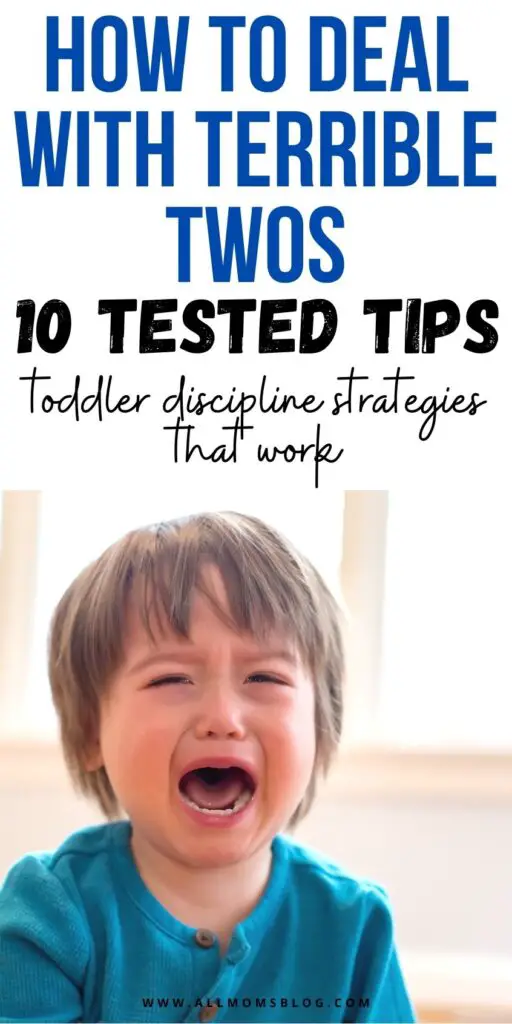 dealing with terrible twos- toddler crying