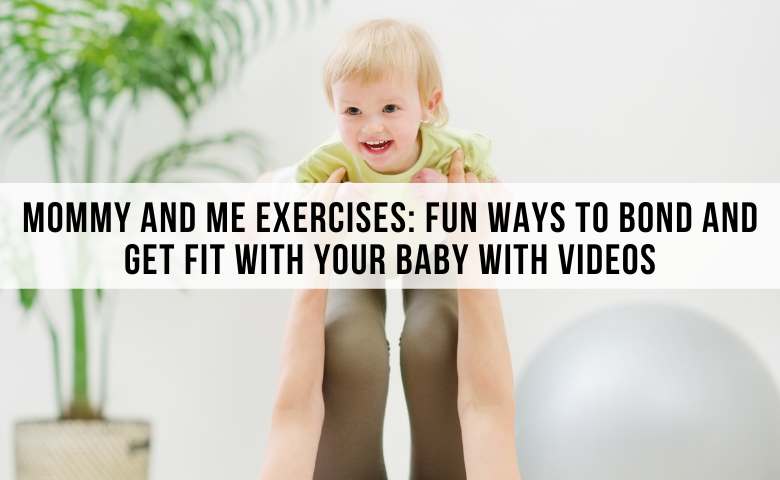 mommy working out with baby in her hands